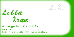 lilla kram business card